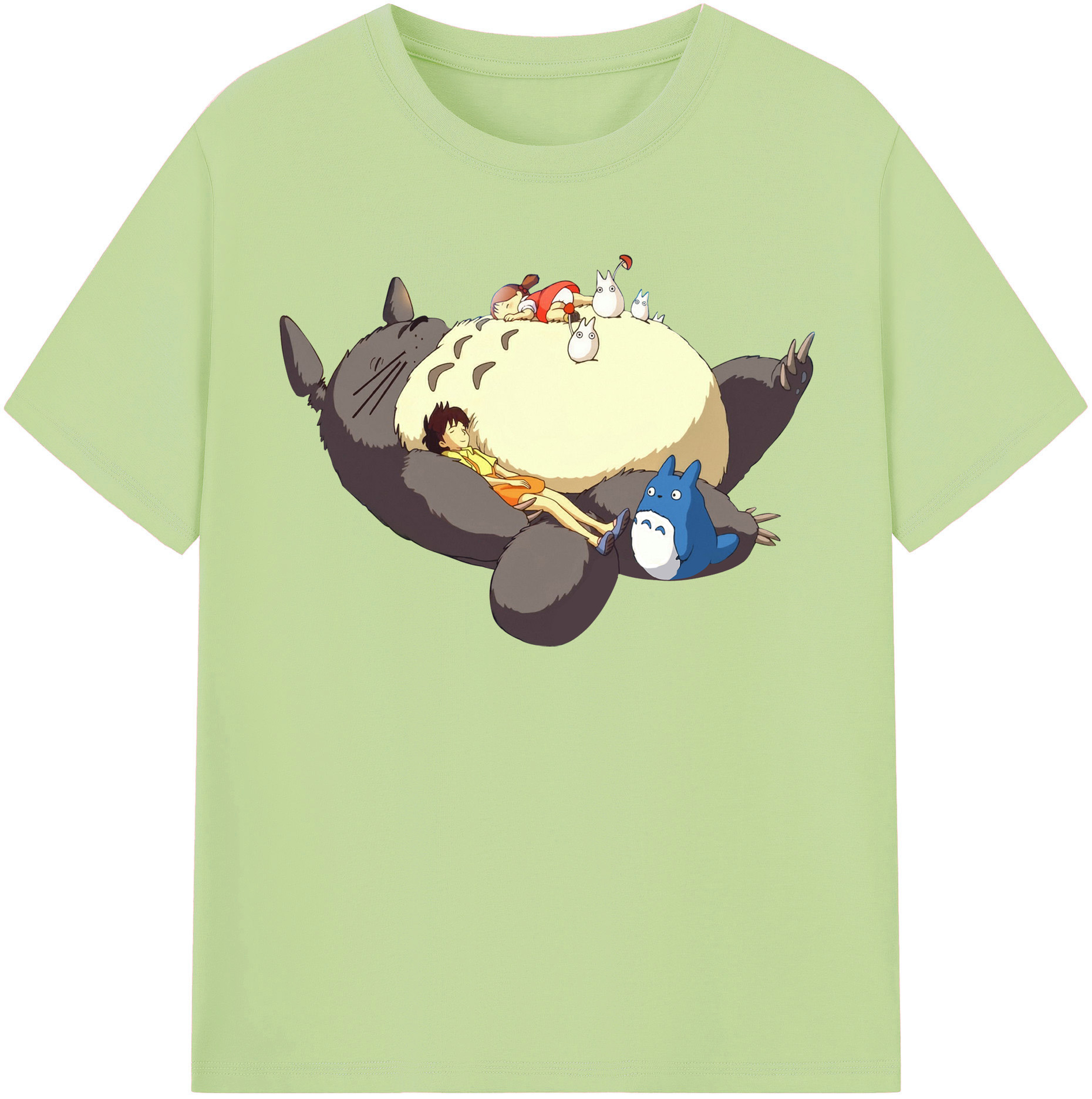 （画像用） となりのトトロ 草壁メイ 草壁サツキ My Neighbor Totoro Satsuki Kusakabe Mei Kusakabe 綿100％半袖Tシャツ（フロントプリント）